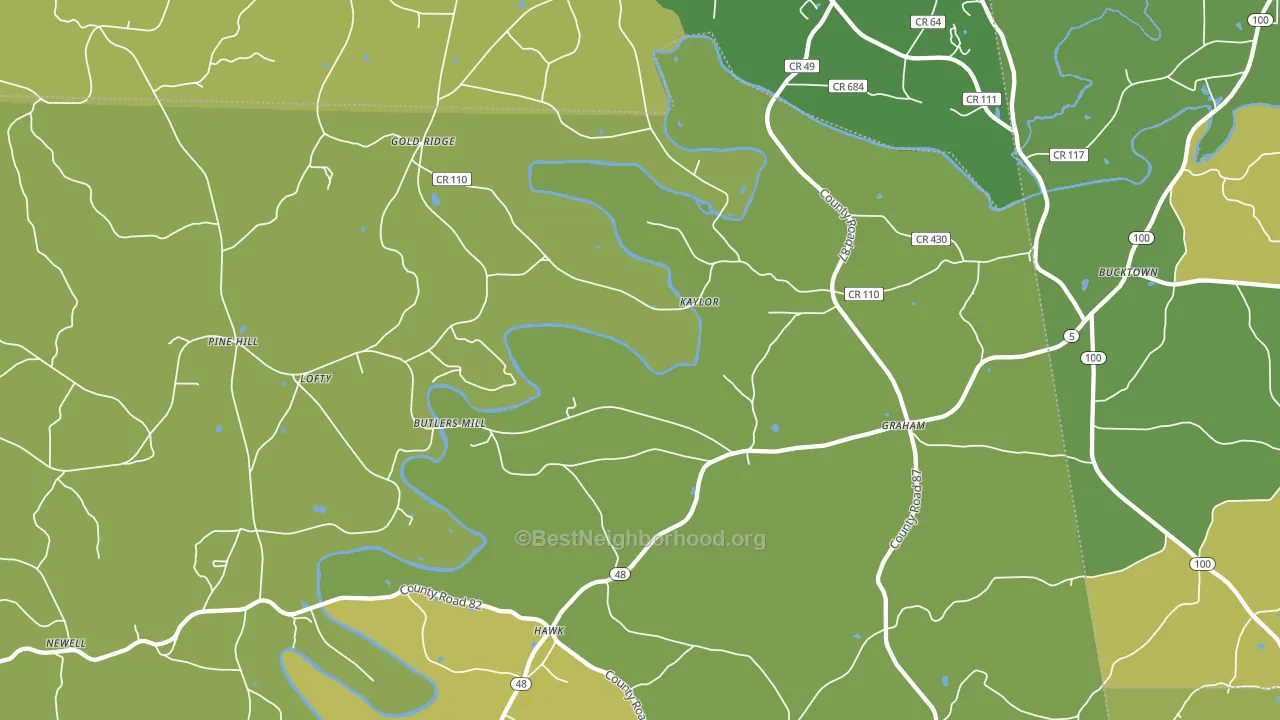 Graham, AL block-group voter-turnout map