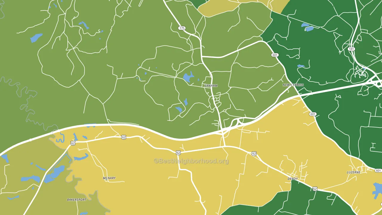 Graham, KY block-group voter-turnout map