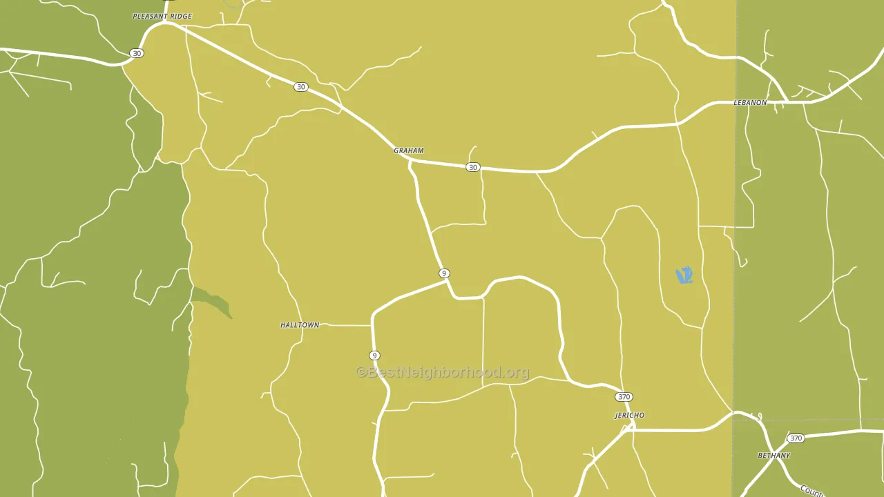 Graham, MS block-group voter-turnout map