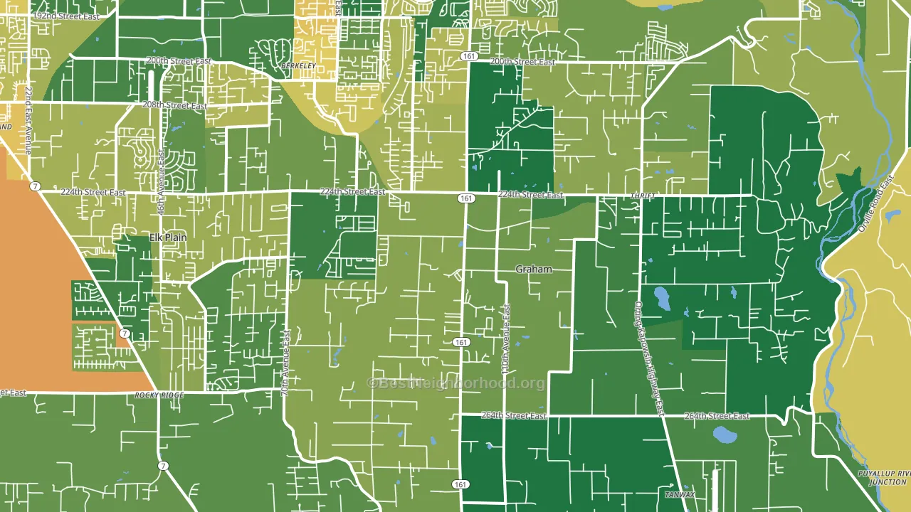 Graham, WA block-group voter-turnout map