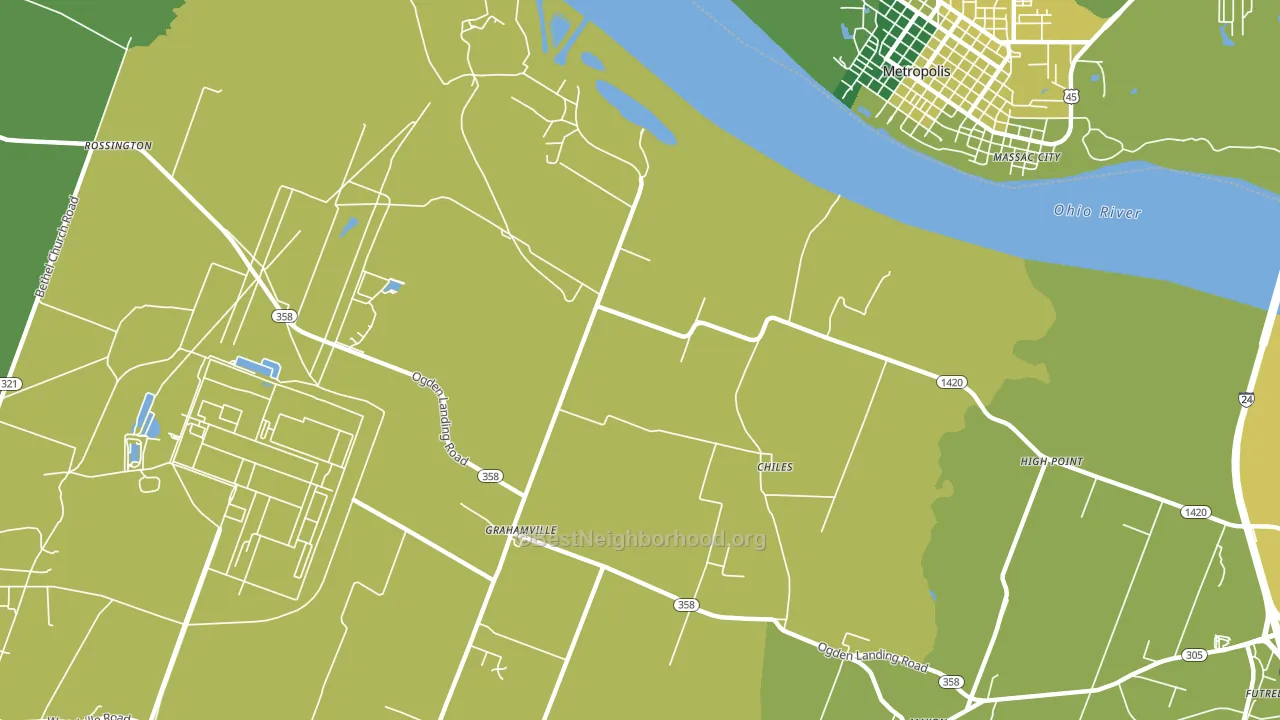Grahamville, KY block-group voter-turnout map