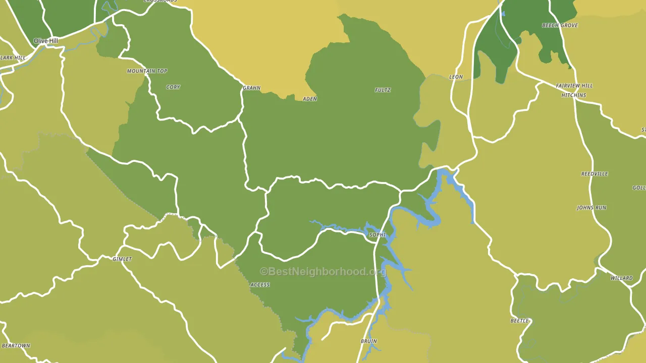 Grahn, KY block-group voter-turnout map