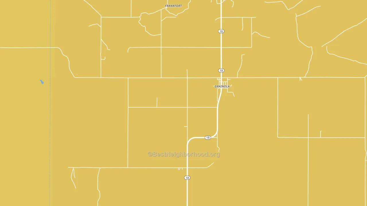 Grainola, OK block-group voter-turnout map