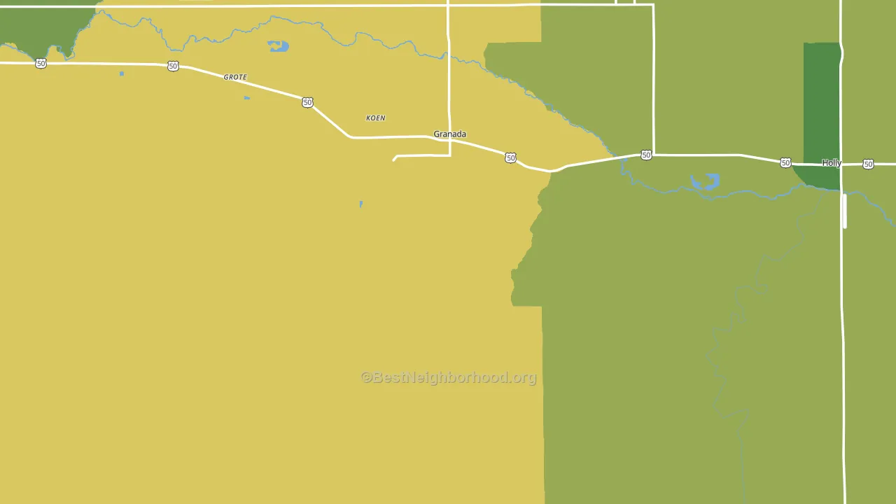 Granada, CO block-group voter-turnout map