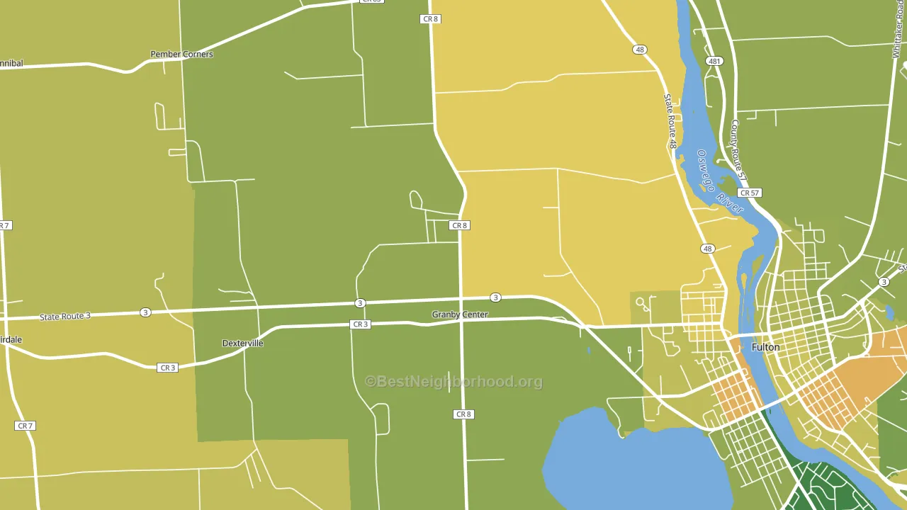 Granby Center, NY block-group voter-turnout map