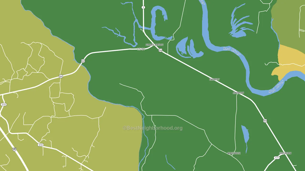 Grand Bayou, LA block-group voter-turnout map