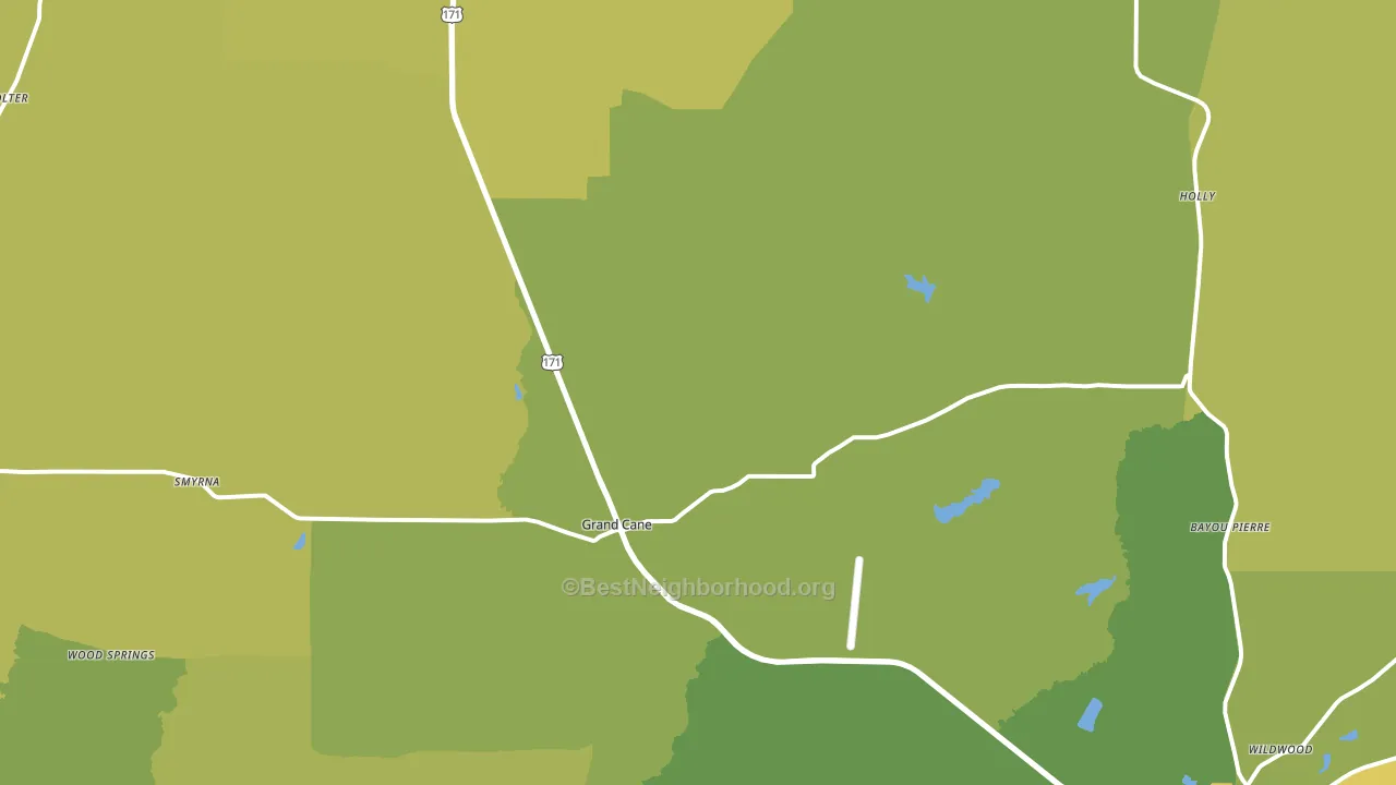 Grand Cane, LA block-group voter-turnout map