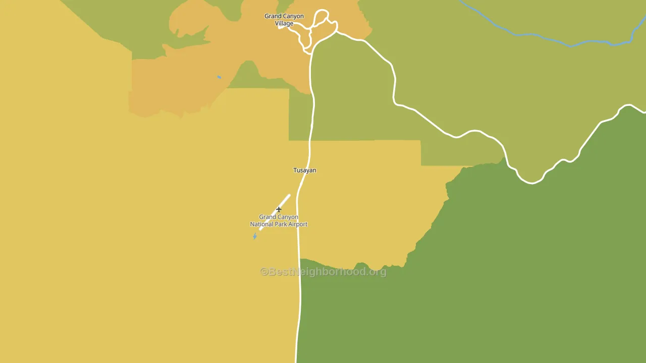 Grand Canyon, AZ block-group voter-turnout map