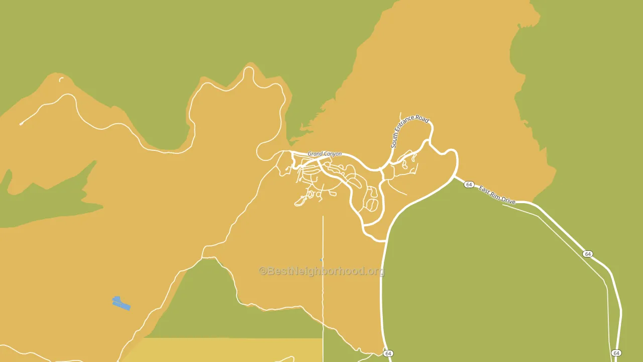 Grand Canyon Village, AZ block-group voter-turnout map