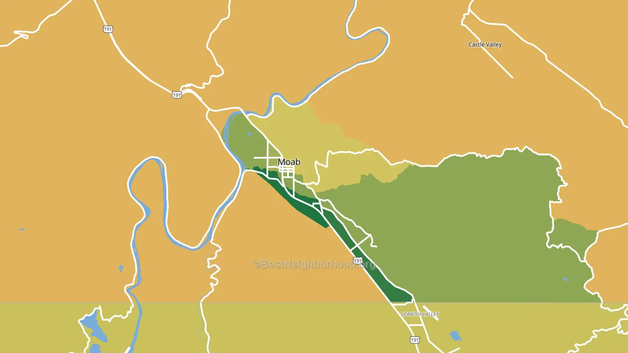 Grand County, UT block-group voter-turnout map