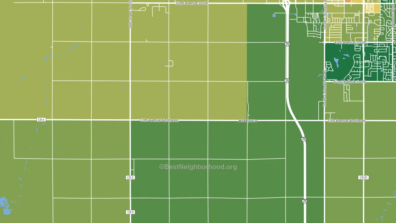 Grand Forks Air Force Base, ND block-group voter-turnout map