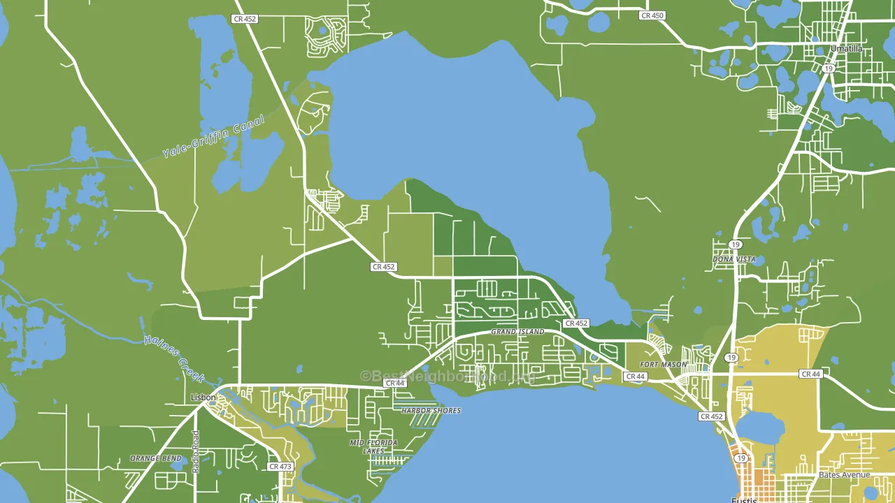 Grand Island, FL block-group voter-turnout map