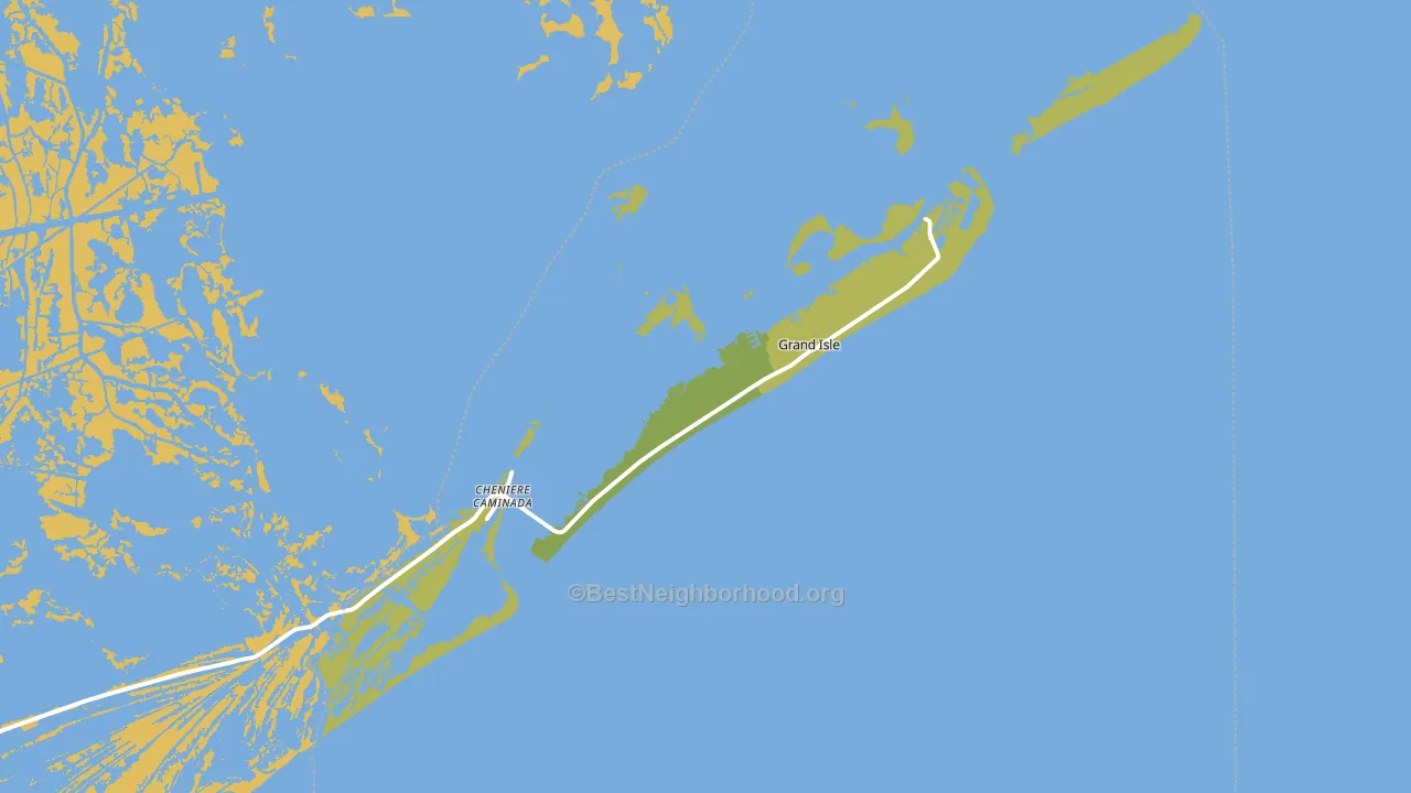 Grand Isle, LA block-group voter-turnout map