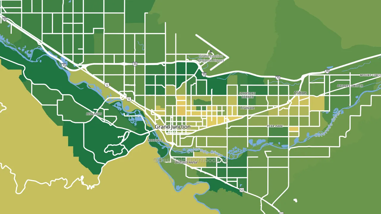 Grand Junction, CO block-group voter-turnout map
