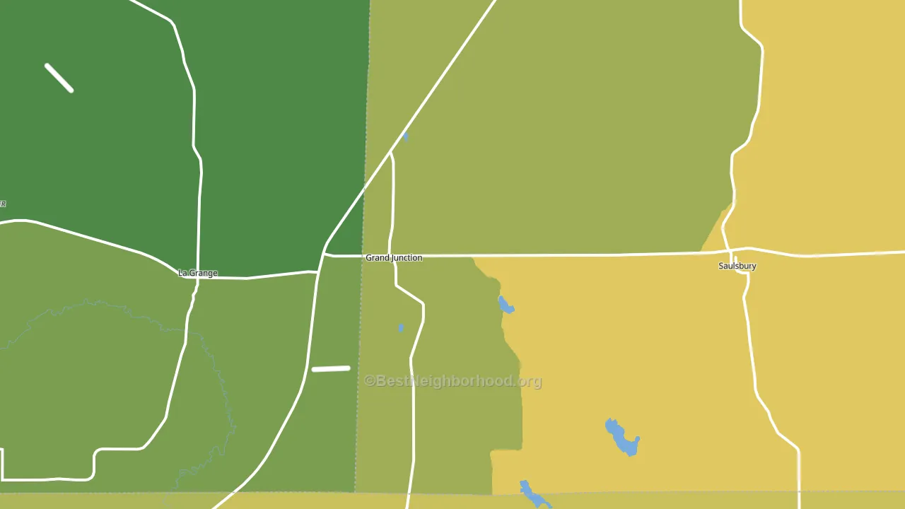 Grand Junction, TN block-group voter-turnout map