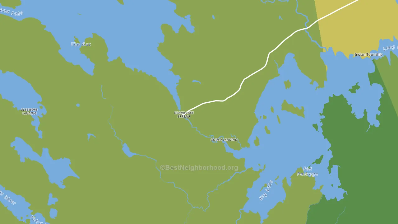 Grand Lake Stream, ME block-group voter-turnout map