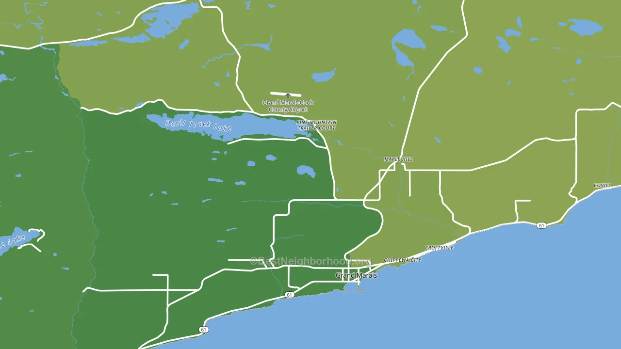 Grand Marais, MN block-group voter-turnout map