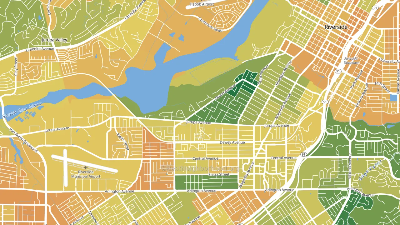 Grand, Riverside, CA block-group voter-turnout map