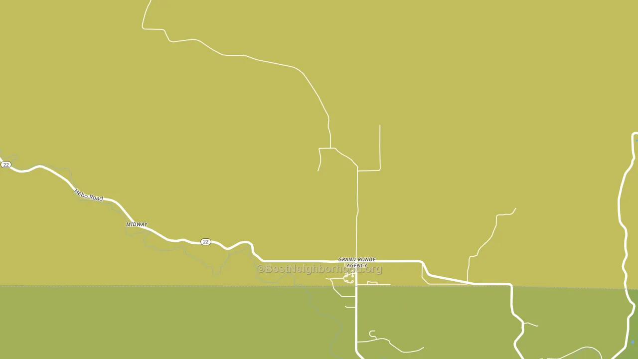 Grand Ronde Agency, OR block-group voter-turnout map