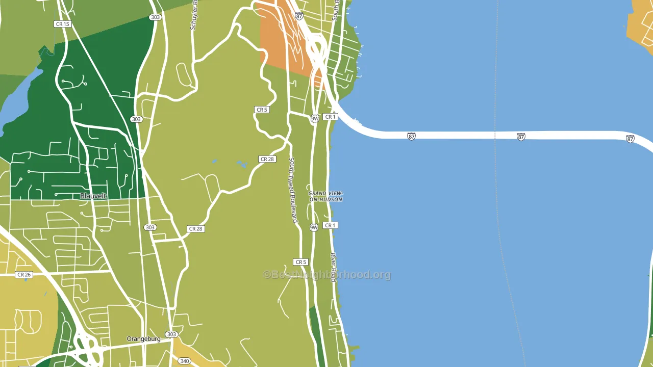 Grand View-on-Hudson, NY block-group voter-turnout map
