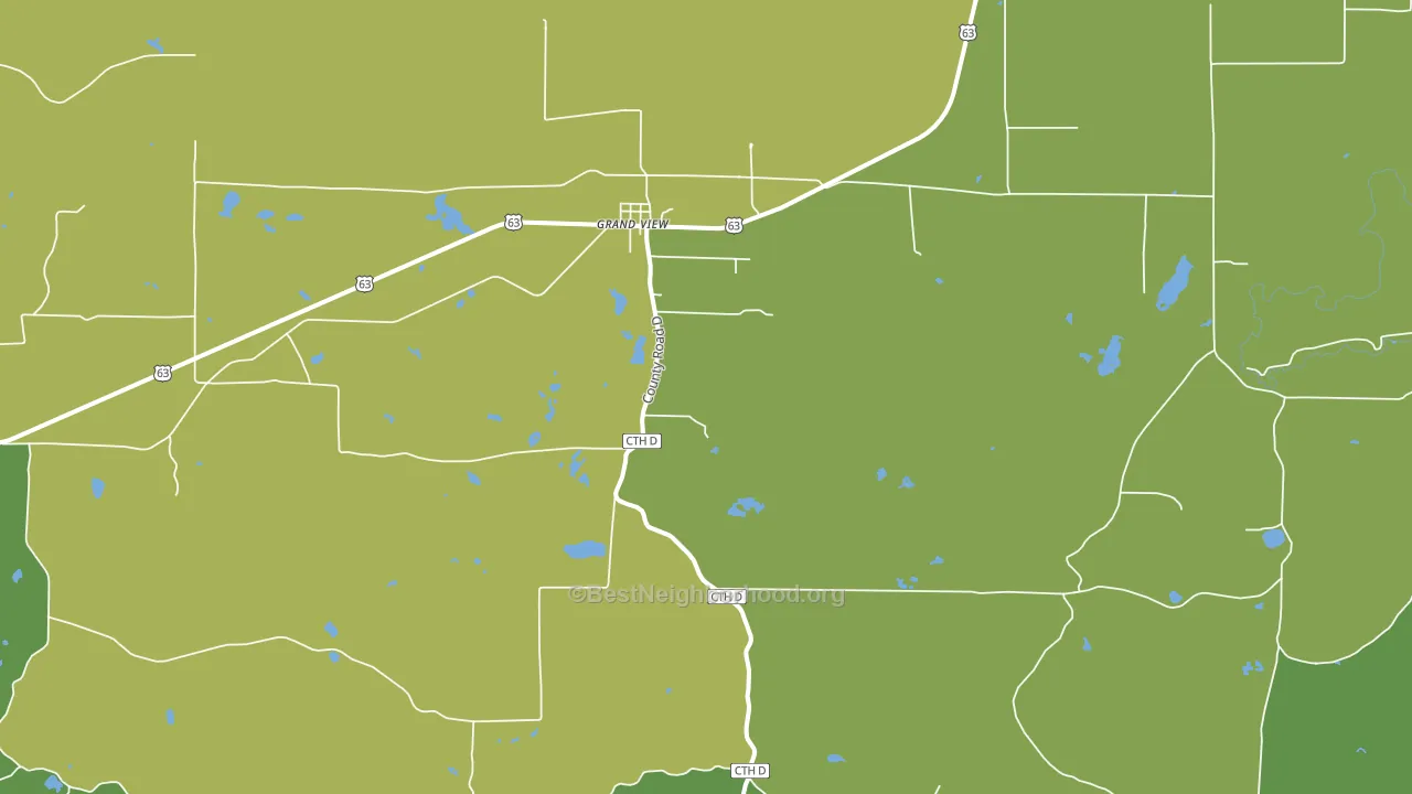 Grand View, WI block-group voter-turnout map