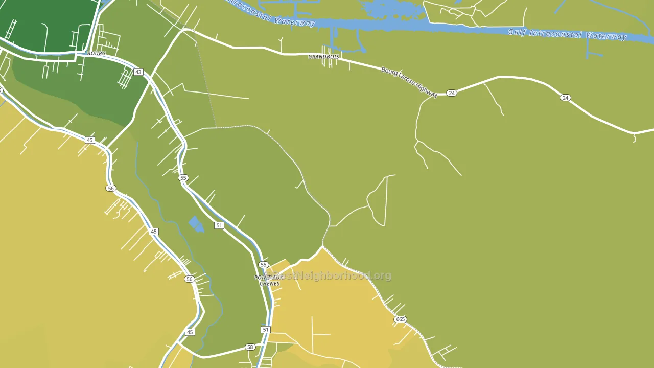 Grandbois, LA block-group voter-turnout map
