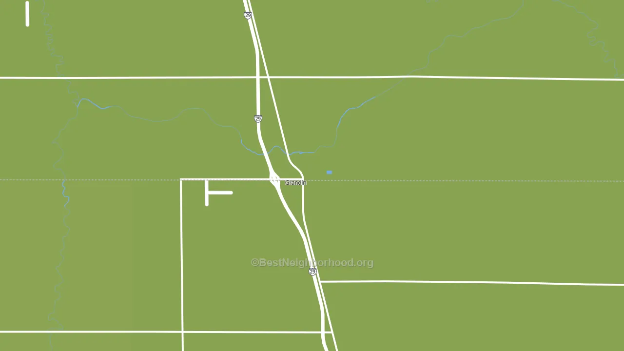 Grandin, ND block-group voter-turnout map