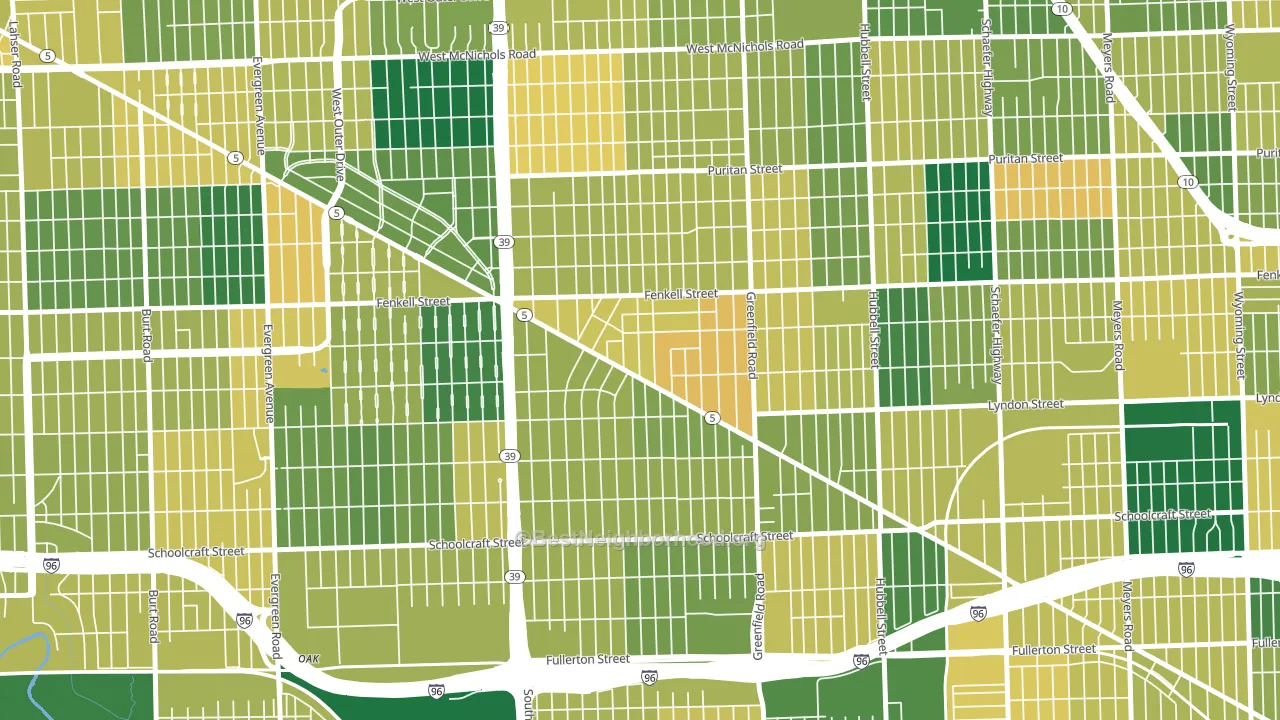 Grandmont-Rosedale, Detroit, MI block-group voter-turnout map
