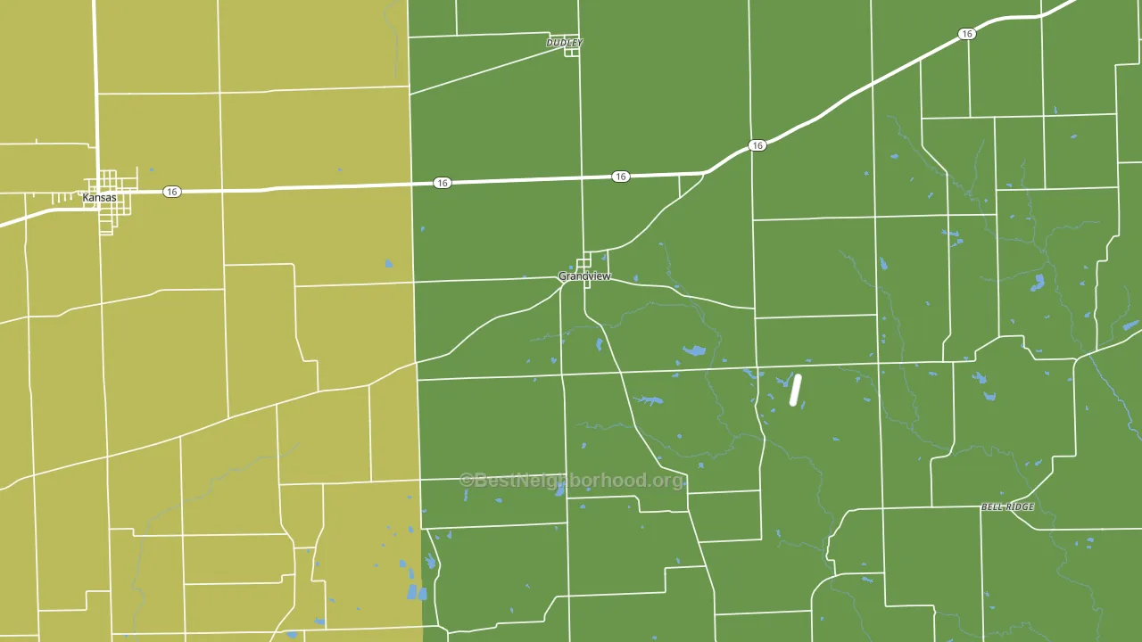 Grandview, IL block-group voter-turnout map