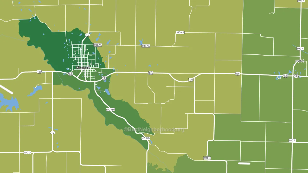 Granger, MO block-group voter-turnout map