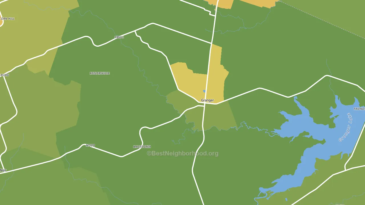 Granger, TX block-group voter-turnout map