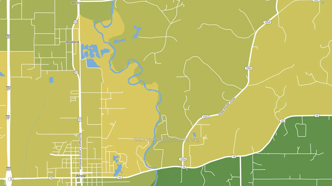 Grangeville, LA block-group voter-turnout map