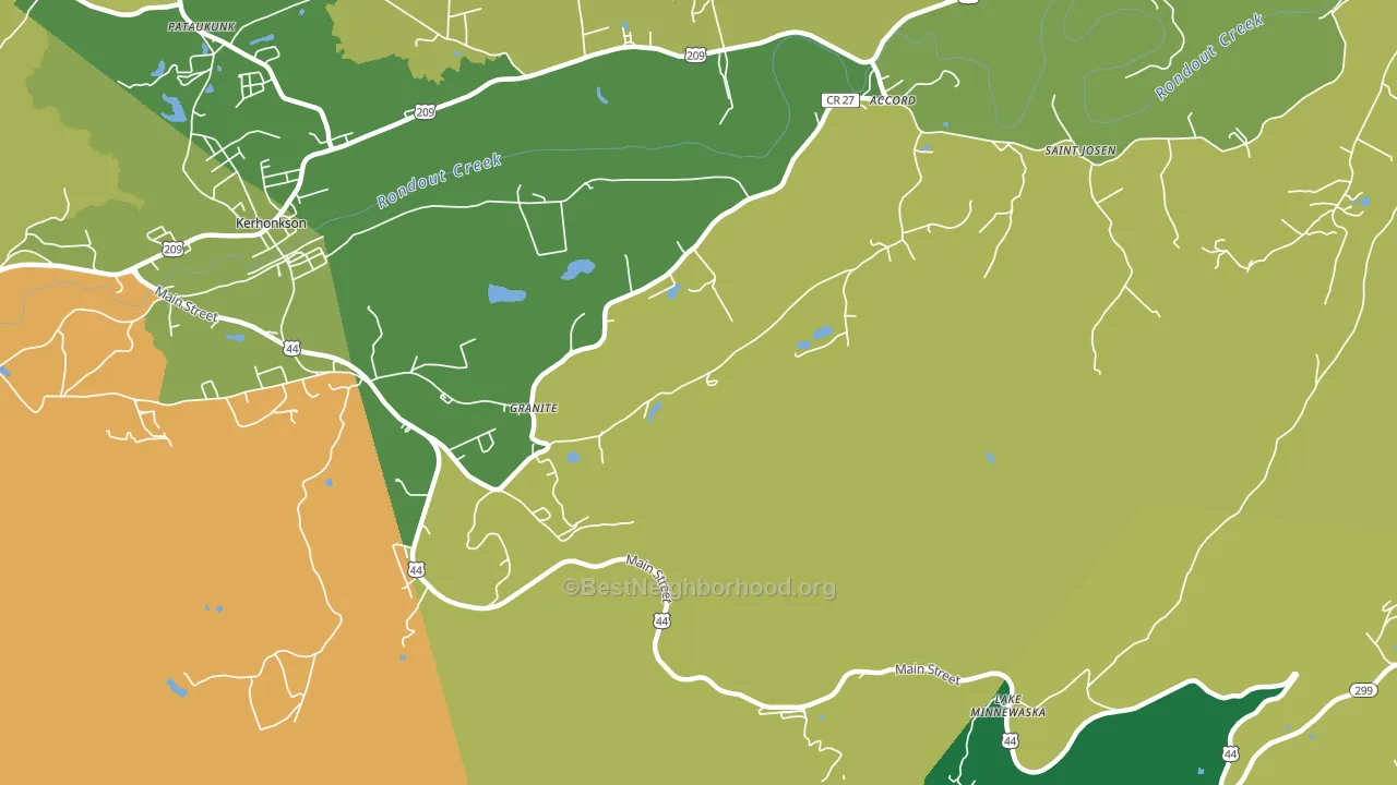 Granite, NY block-group voter-turnout map