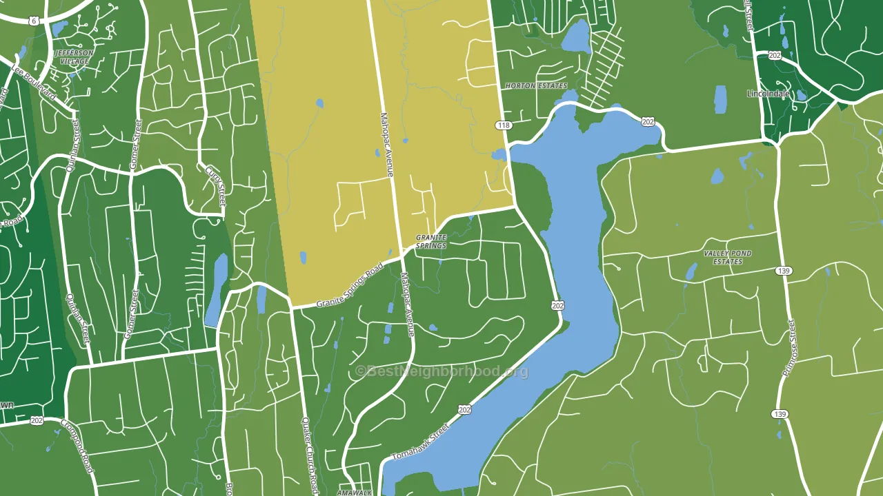 Granite Springs, NY block-group voter-turnout map