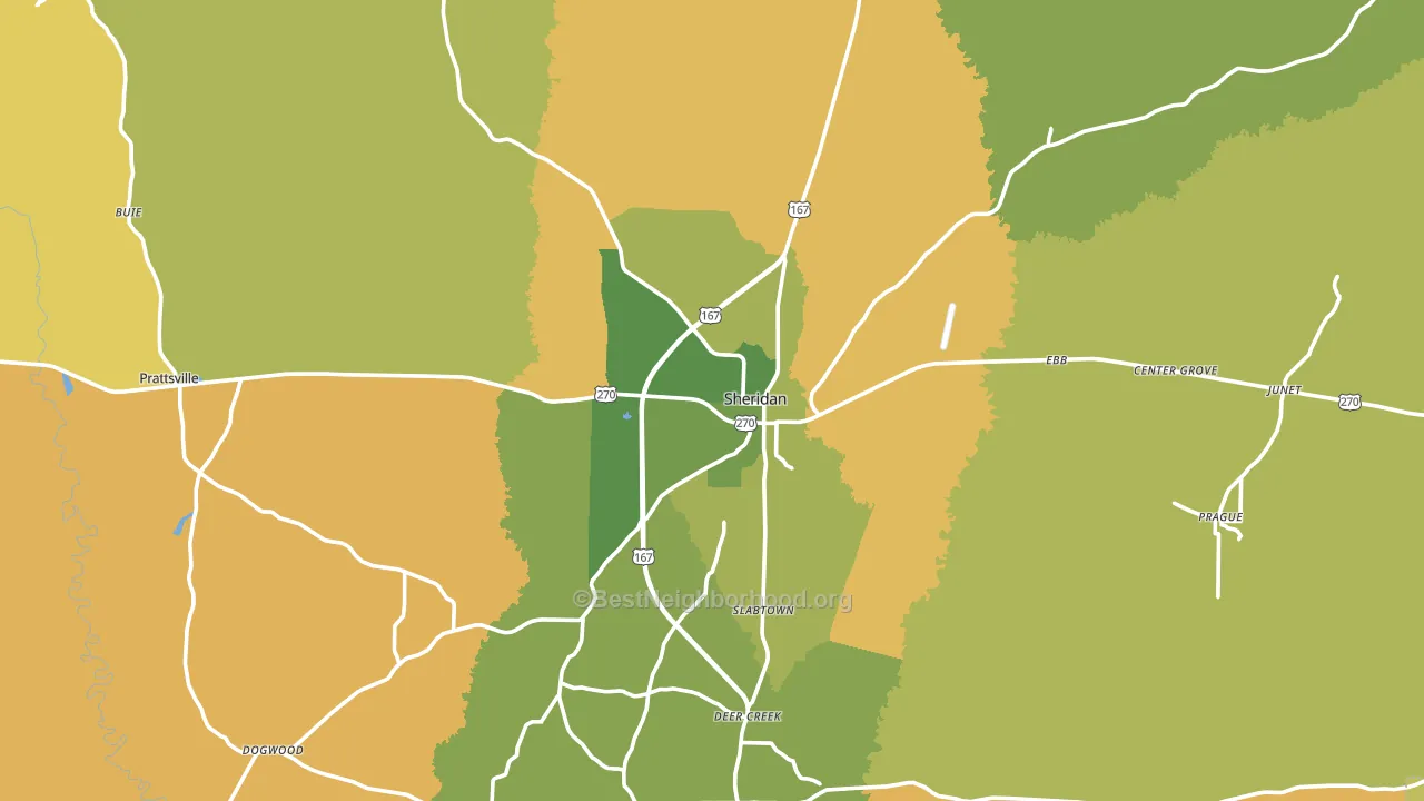 Grant County, AR block-group voter-turnout map