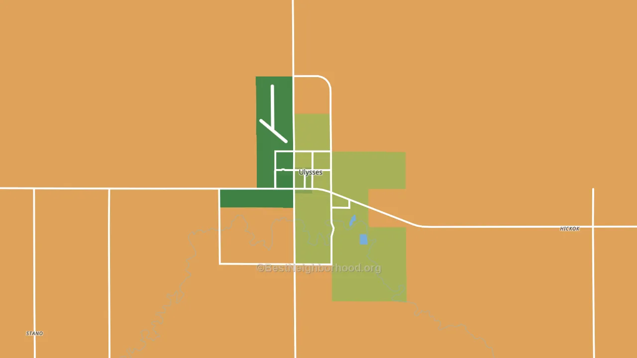 Grant County, KS block-group voter-turnout map
