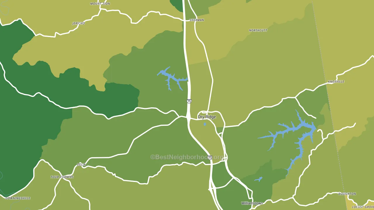 Grant County, KY block-group voter-turnout map