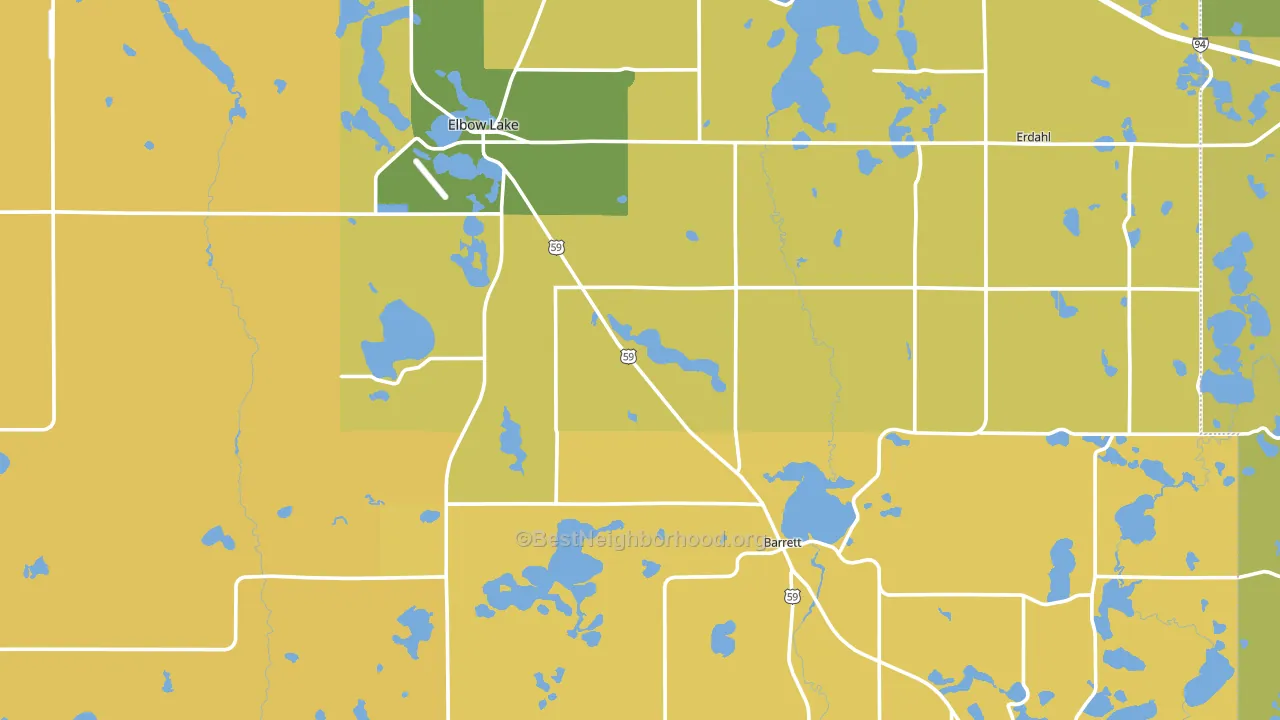 Grant County, MN block-group voter-turnout map