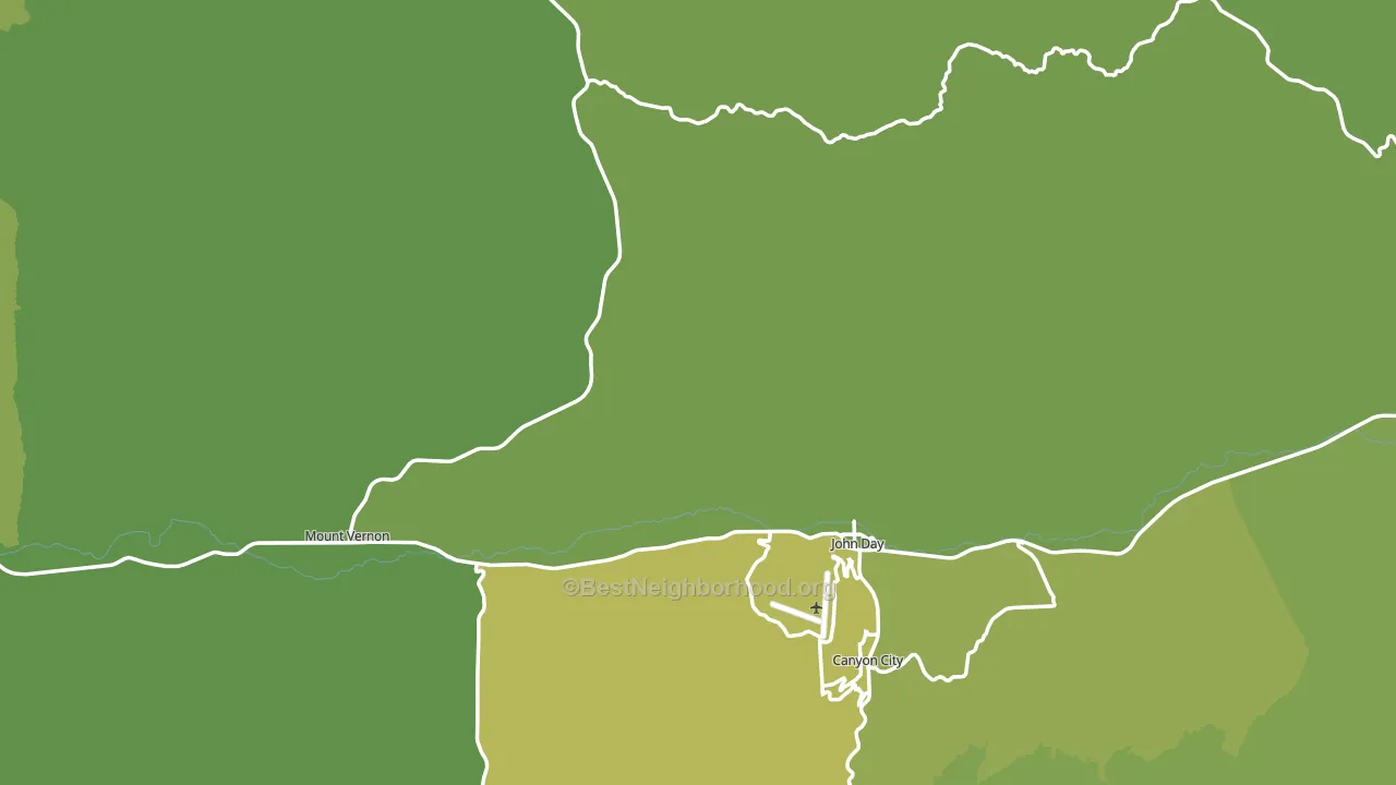 Grant County, OR block-group voter-turnout map