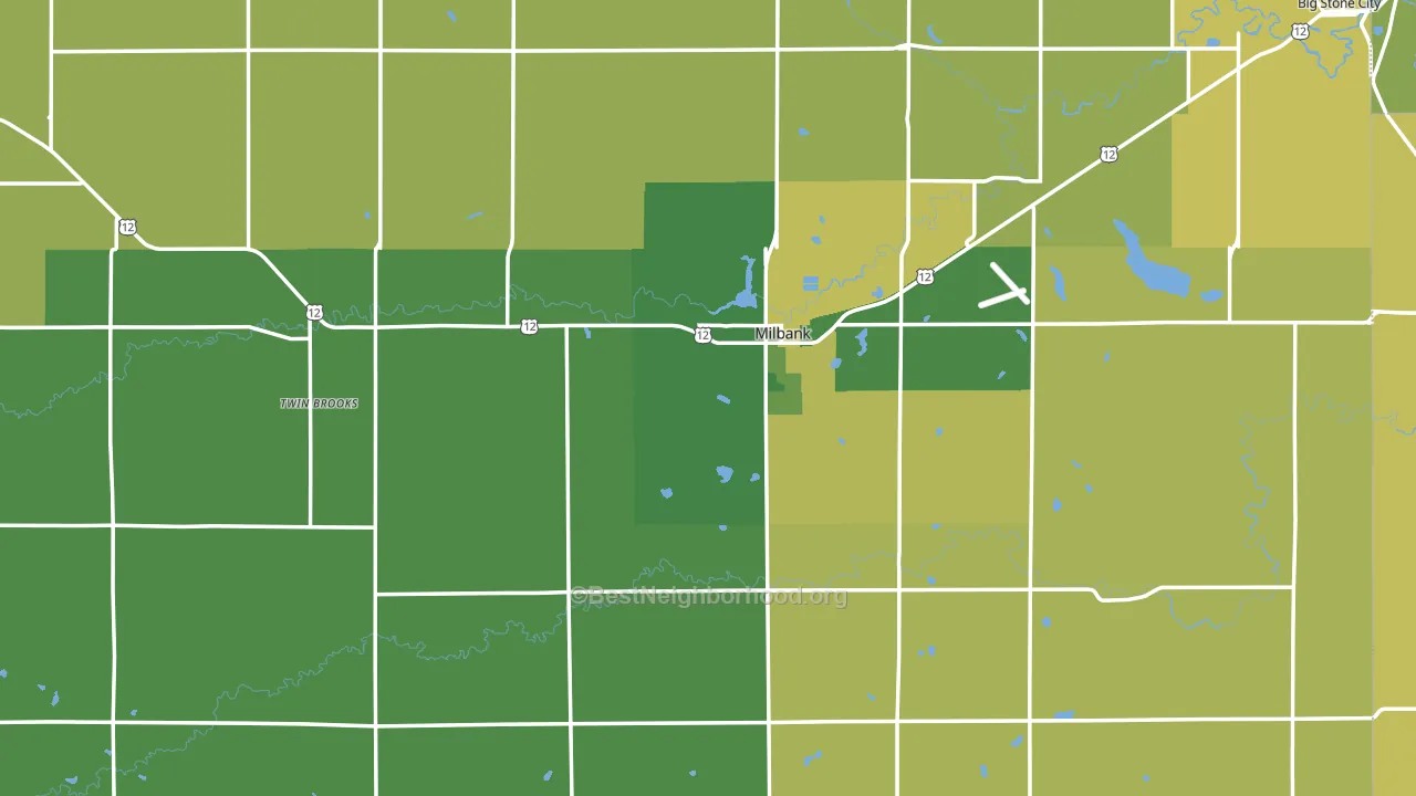 Grant County, SD block-group voter-turnout map