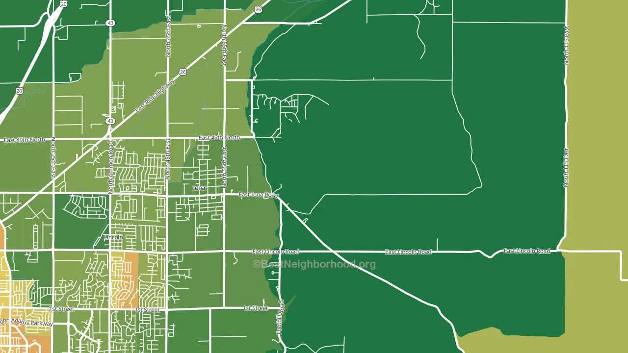 Grant, ID block-group voter-turnout map