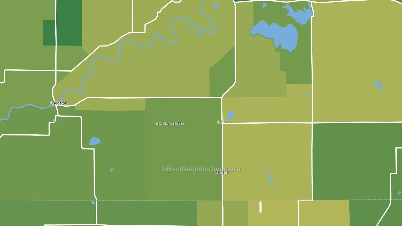Grant, MI block-group voter-turnout map