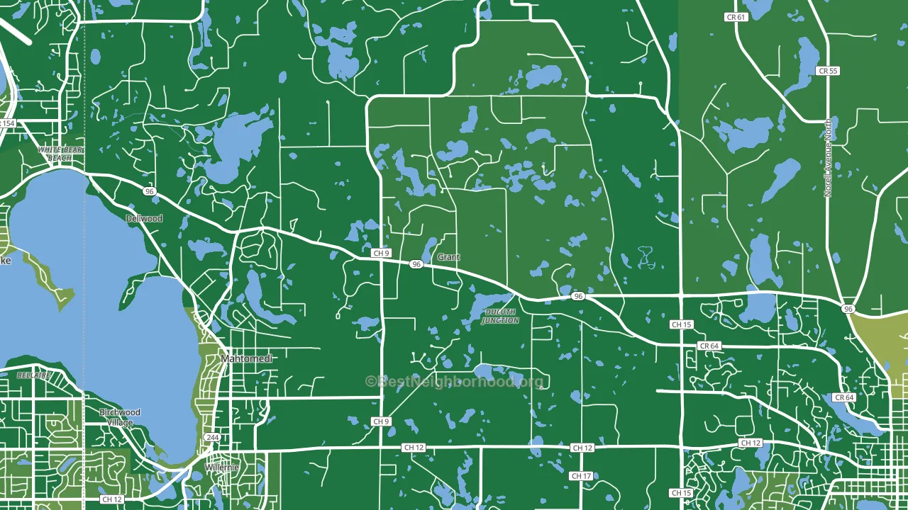 Grant, MN block-group voter-turnout map