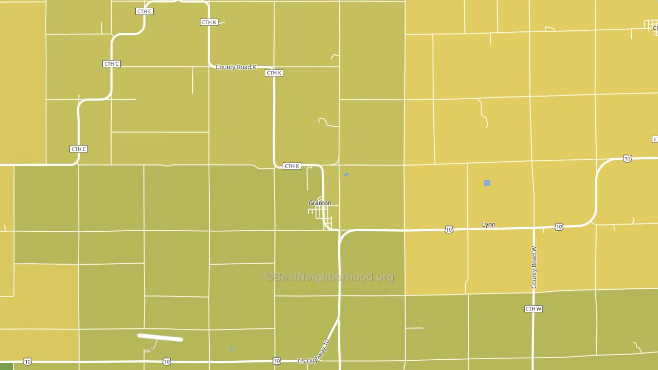 Granton, WI block-group voter-turnout map