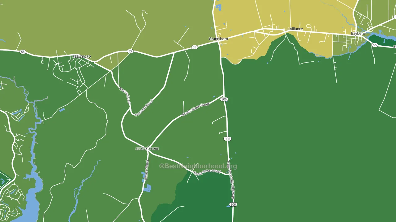 Grantsboro, NC block-group voter-turnout map