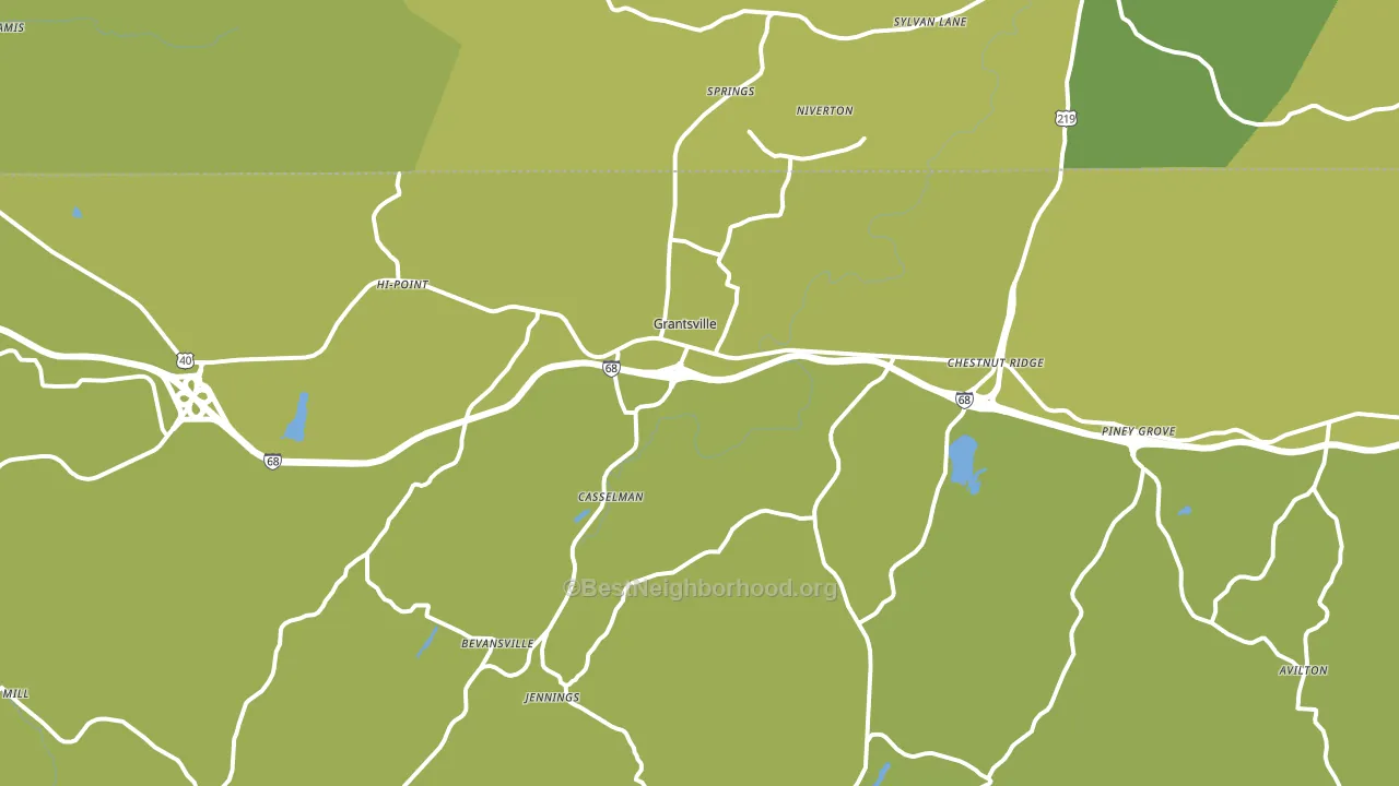Grantsville, MD block-group voter-turnout map