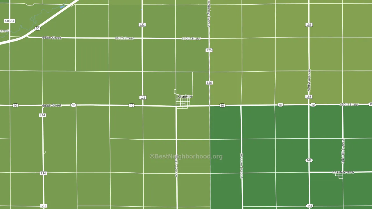 Granville, IA block-group voter-turnout map