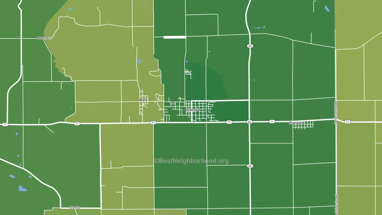 Granville, IL block-group voter-turnout map