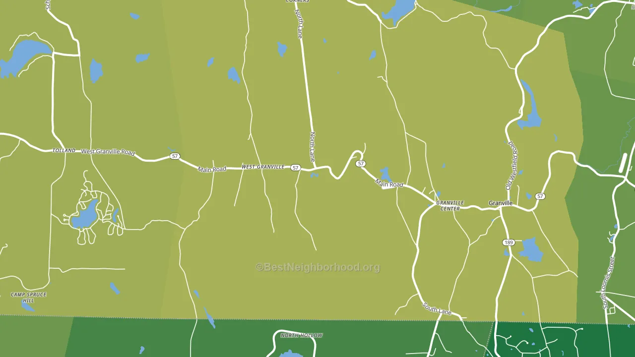 Granville, MA block-group voter-turnout map