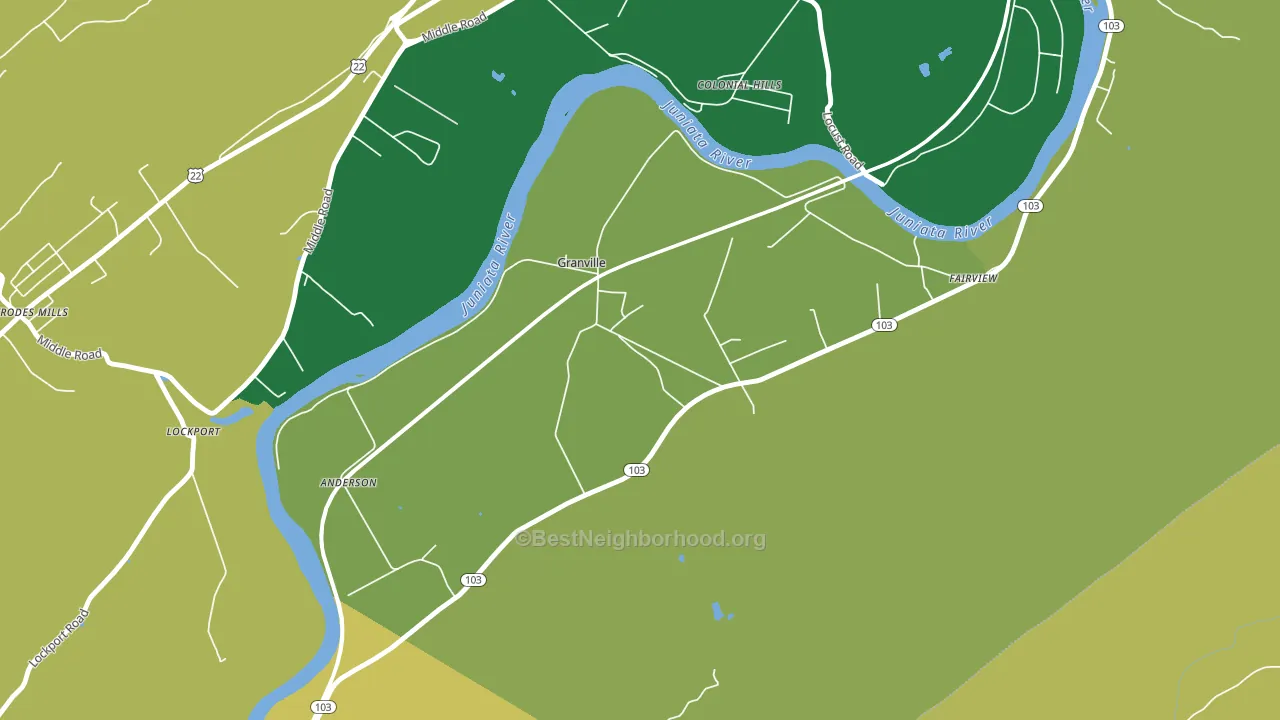 Granville, PA block-group voter-turnout map